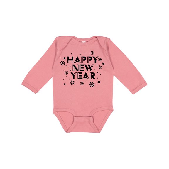 Inktastic Happy New Year Boys or Girls Long Sleeve Baby Bodysuit