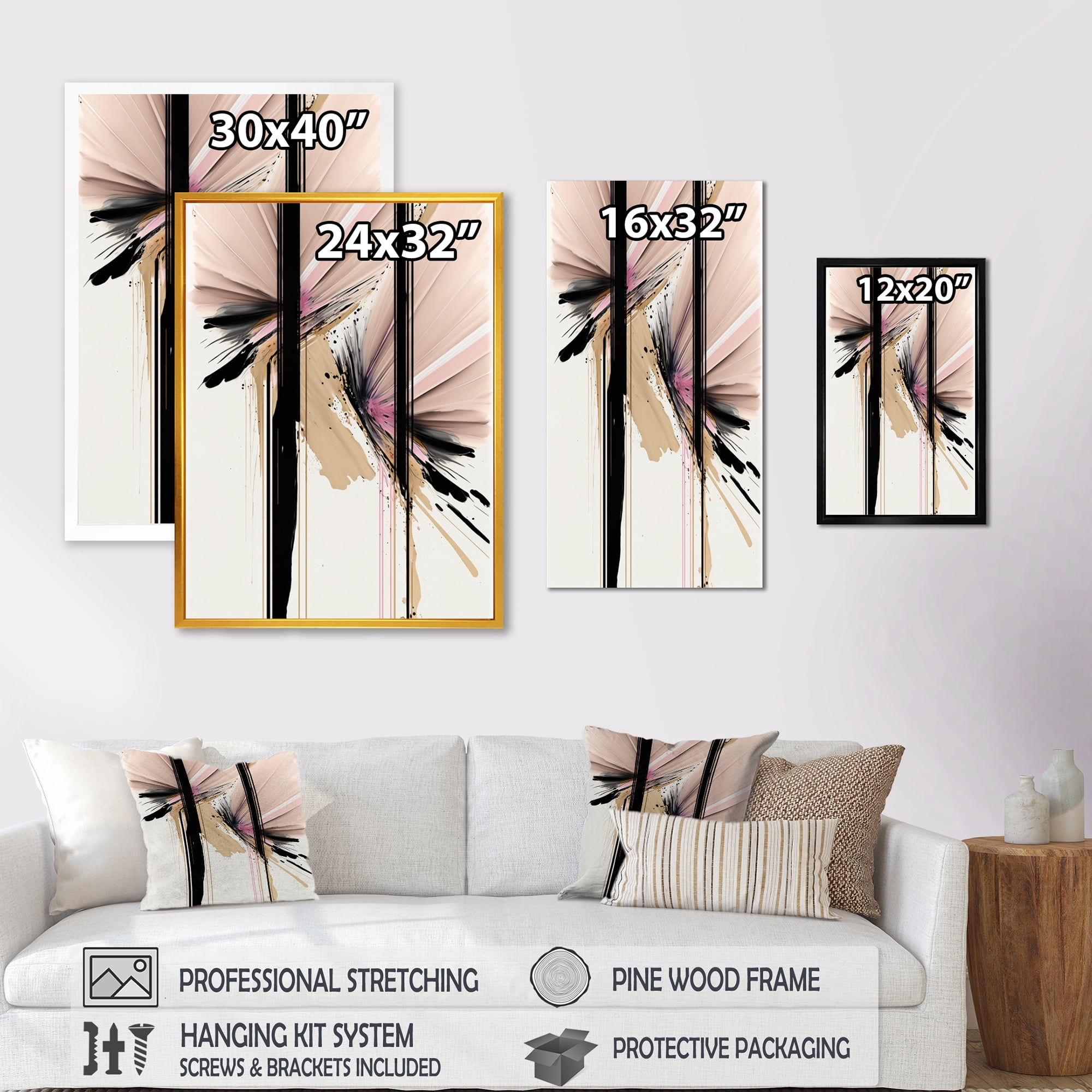 Designart Abstract Geode Painting III Canvas Wall Art