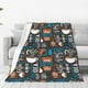 thumbnail image 1 of Balery Coffee Lover Print Manta de Felpa Suave y Acogedora – Cobija de Franela Aterciopelada para Cama, Lavable y Cálida para Sofá, Mascotas, Transpirable-40"x30", 1 of 7