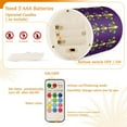 thumbnail image 5 of Yayeee Flameless Candles with Remote Flickering Battery Operated Multi Color Changing, Gold and Green Floral Pattern, 5 of 7