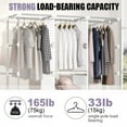 thumbnail image 3 of Wqdkj Portable Adult Closet Wardrobe Storage Organizer Clothes Wardrobe Shoe Clothing Rack Shelf Dustproof Non-woven Fabric,Quick and Easy to Assemble Red, 3 of 11