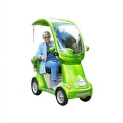 Power-Buggy Dx Electric Scooter, Green - 4 Wheels, Canopy, 25 Climb, Drum Brakes, 22.5 Seat, 43 Miles Per Charge