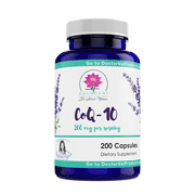 CoQ10 Supplement 200 MG - 200 Caps - Supports Energy, Heart & Brain by Dr. Valerie Nelson