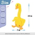 thumbnail image 2 of Dancing Duck Toy Repeats What You Say Talking Duckling Toy Wriggle Singing Mimicking Twisting Light Up Interactive Animated Toy Speaking Plush Gift for Kids, Yellow, 13'', 2 of 6