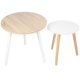 thumbnail image 5 of Nido de 2 Mesas Juego de 2 Mesas Nido Redondas Mesa de Centro Nido Redonda en Tablero de Partículas Y Patas de Madera Decoración de Muebles de Mesa Auxiliar para el Hogar Y el ANGGREK  Otros, 5 of 8