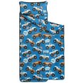 thumbnail image 2 of Monster Cartoon Truck Blue Pattern Teens Toddler Nap Mat with Pillow, Sleeping Mat Bag for Preschool Daycare 59"x22", 2 of 6