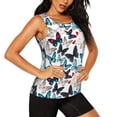 thumbnail image 2 of Daiia Butterfly Printed Womens Workout Tops for Women Quick-dry Tank Tops Mesh Yoga Shirts Athletic Running Tank Tops Sleeveless Gym Clothes-Medium, 2 of 7