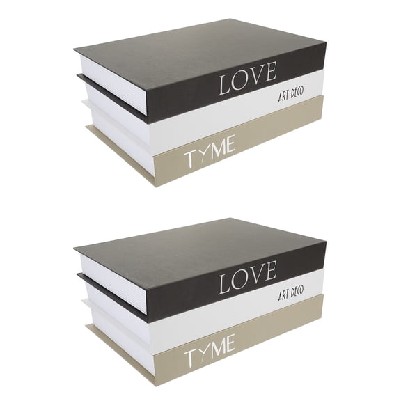 2 Pieces Shelf Bookshelf Imitation Decoration Office