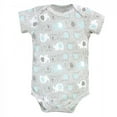 thumbnail image 6 of Luvable Friends Cotton Bodysuits 5pk, Basic Elephant, 0-3 Months, 6 of 6