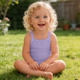 thumbnail image 2 of Nilvkv Newborn Girl Clothes, Newborn Onesies Girl, Toddler Sleeveless Round Neck Cami Romper Soft Cotton Lightweight Breathable Summer Purple 36-42 Months, 2 of 8