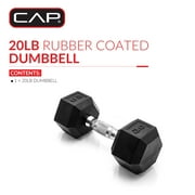 CAP Barbell, 20lb Rubber Hex Dumbbell, Single