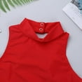 thumbnail image 5 of Aislor Big Girls Kids Mock Neck Criss-Cross Back Crop Tops Athletic Dance Sports Activewear, 5 of 7