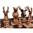 thumbnail image 5 of De Leon Collections FOREST CROWD Woodland Cabin Chess Set, 32 Pieces, 5 of 10