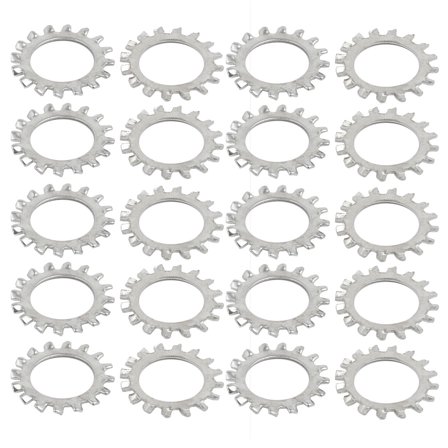 Unique Bargains 18mm Inner Dia Carbon Steel Zinc Plated External Tooth Lock Washer 20pcs