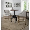 thumbnail image 2 of Home Square 30" Wood and Fabric Barstool in French Beige and Honey - Set of 3, 2 of 9