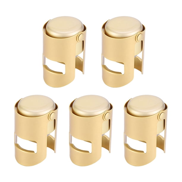 Toystoory 5 piezas de acero inoxidable mejora tu producción de vino nuestros corchos para botellas de vino ofrecen comodidad y estilo corcho de Cocina y Comedor oro3.8*5.5CM