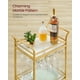 thumbnail image 4 of Bar Cart VASAGLE Home Bar Serving con estante de 3 niveles, color dorado pálido, 4 of 7