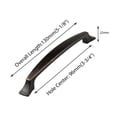 thumbnail image 2 of Modket MH1610 Traditional Classic Kitchen Cabinet Pull Handle — 5-1/8" Overall Length, 3-3/4" (96mm) Hole Centers, Oil Rubbed Bronze — 1 Pack, 2 of 5