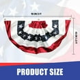thumbnail image 3 of Super Tough 18in x 36in Pleated Fan | Traditional Bunting - 6-Pack | Heavy-Duty Polyester | Sewn Stripes & Appliquéd Stars | Indoor & Outdoor Patriotic Decoration | Durable & Weather-Resistant, 3 of 7