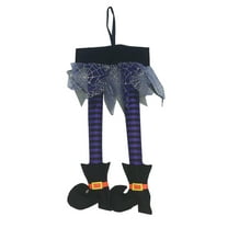 Halloween Witch's Legs for Wreath Plush Stuffed Witch Legs with Shoes Sticking out of Window Door Car Auto Wicked Trunk Outdoor Novelty Hanging Car Trunk Yard Decor