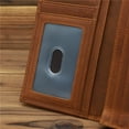 thumbnail image 6 of LAATIKUI Men's Wallet Crazy Horse Leather Long Wallet Bifold Genuine Leather Retro Wallet, 6 of 12