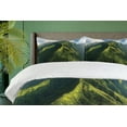 thumbnail image 4 of Ambesonne Mountain Duvet Cover Sets, Exotic Hawaii Nature, 2-King, Green Blue White, 4 of 7