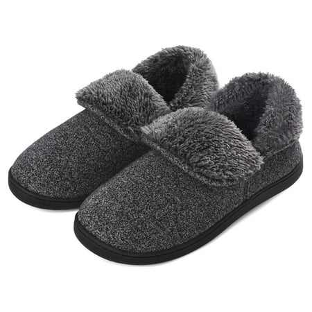 

VONMAY Men s Fuzzy Slippers Boots Memory Foam Booties Comfy House Shoes Indoor Outdoor