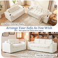 thumbnail image 7 of Vicluke Boneless Couch for Living Room, 75" Modern 3-Seater Sofa with Deep Seat, Upholstered Cloud Sofa with Cup Holder, No Assembly Couch, Compressed Floor Sofa for Bedroom, Dorm, Apartment,Beige, 7 of 7