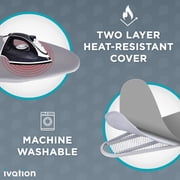 Ivation Ironing Board, Wall Mounted Ironing Board Cabinet W/Left Side Door & Release Lever, White