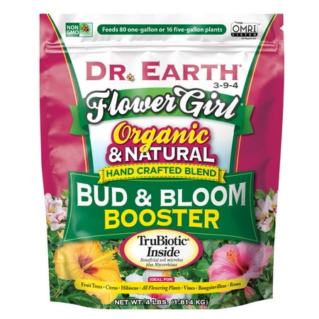 Dr. Earth Flower Girl Premium Bud & Bloom Booster Plant Food, 3-9-4 Fertilizer, 4 lb.