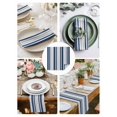 thumbnail image 3 of Navy Blue Grey Stripe Cloth Napkins Set of 6 Reusable Dinner Napkins, Farmhouse Minimalist Striped Cocktail Napkin Washable Table Napkins for Wedding/Holiday Party/Baby Shower 20"x20", 3 of 7