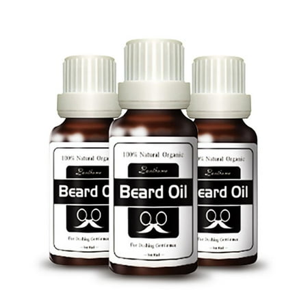 3 Pack Beard Growth Oil, Natural Organic Hair Growth Oil Beard Oil Enhancer Facial Nutrition Moustache Grow Beard Shaping Tool Beard Care