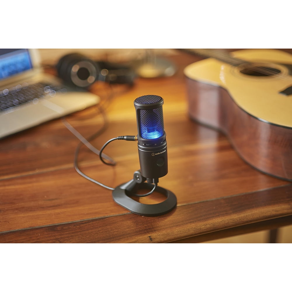 Audio-Technica AT2020USB-X Cardioid Condenser USB Microphone for Content Creators, Black Bundle with 2 YR CPS Extended Warranty
