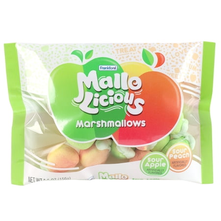 Frankford Mallolicious Sour Apple & Sour Peach Flavored Marshmallows 5.5oz Bag