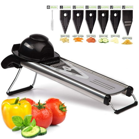 Mandoline Slicer 6 in 1 Razor Sharp Blades - Durable Vegetable Slicer for Home and Professional