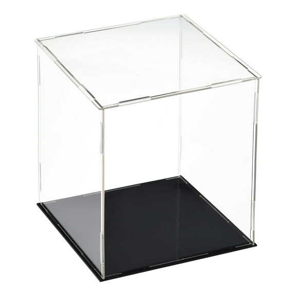 Caja de exhibición clara de acrílico Uxcell, protección contra el polvo, cubo de exhibición para coleccionables, 7.9 x 7.9 x 9.8 pulgadas