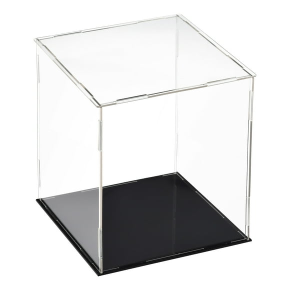 Caja de exhibición clara de acrílico Uxcell, protección contra el polvo, cubo de exhibición para coleccionables, 7.9 x 7.9 x 9.8 pulgadas