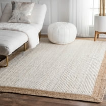 Handmade Braided Inner white Natural Pure Jute Area Rugs ,Home Décor Rugs Size 2 x 3 Feet ( 60 cm x 90 cm )