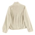 thumbnail image 4 of Sherpa Fleece Jacket Women Zip Up High Neck without Hood Warm Jackets Long Sleeve Cozy Fluffy Fuzzy Sweater Coats Yellow 2XL, 4 of 4