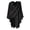 Black, variant on PULI Women's Cross Front Poncho Shawl Wrap, Soft Knit Cape Cardigan Wrap for Wedding, Formal, Evening and Travel, One Size