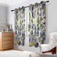 thumbnail image 2 of Yayeee Window Curtains Set of 2 for Living Room Light Filtering 63"x42", Green Floral, 2 of 7