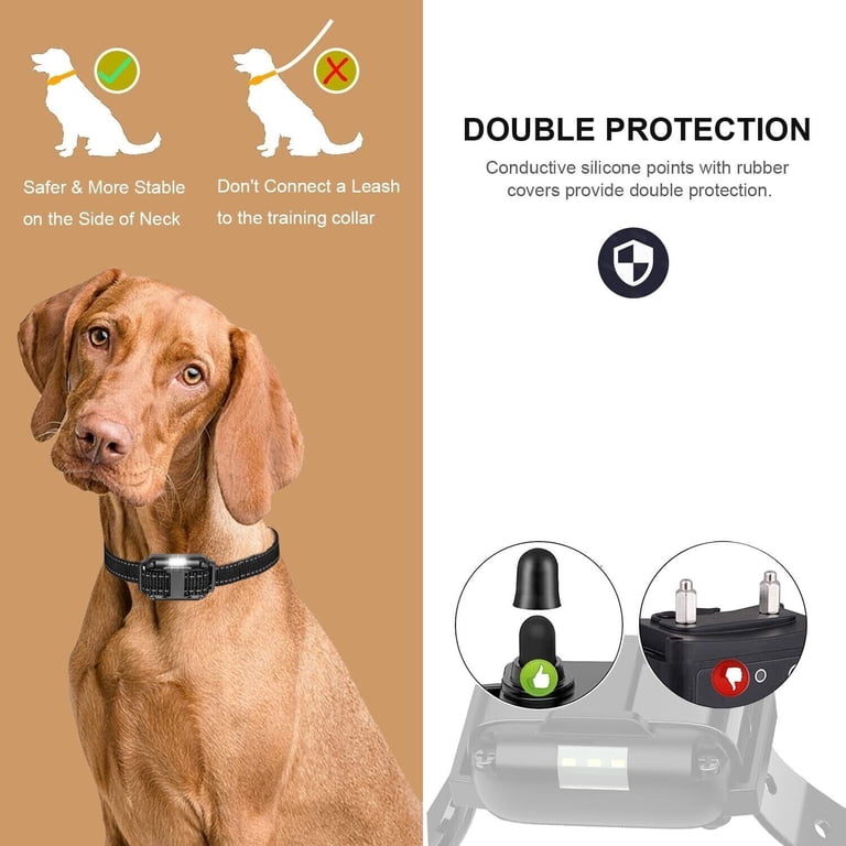 E-commerce Giant Rechargeable Waterproof e-Collar with Vibration & Shock  Modes for Large Dogs, Black