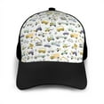 thumbnail image 3 of Naloa Transport 1 Adult adjustable Print Baseball Hat, Patchwork curved brim baseball capfor Men and Women, One Size, 3 of 5