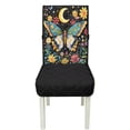 thumbnail image 7 of TSOVTHRID Butterfly Moon Daisy Floral Print Dining Chair Cushion Covers Quilted Non-Slip Chair Seat Slipcovers Universal Seat Covers with Elastic Band for Home, Kitchen, Set of 1, 7 of 7