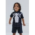 thumbnail image 2 of Marvel Spider-Man Venom Toddler Boys Athletic T-Shirt Mesh Shorts Outfit Set Toddler to Big Kid, 2 of 5
