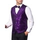 thumbnail image 4 of INSPIRE CHIC Chaleco de Hombre Argyle con Lentejuelas Cuello en V Sin Mangas Vestido de Fiesta Noche de Promoción Chaleco Brillante M Púrpura, 4 of 5