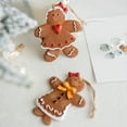 thumbnail image 4 of harmtty Xmax Christmas Resin Gingerbread Man Ornament Adorable with Hanging Lanyard Xmas Christmas Tree Decoration Pendant D, 4 of 8