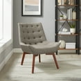 thumbnail image 2 of Linon Cassia Mid-Century Button Tufted Accent Chair, Gray, 2 of 10