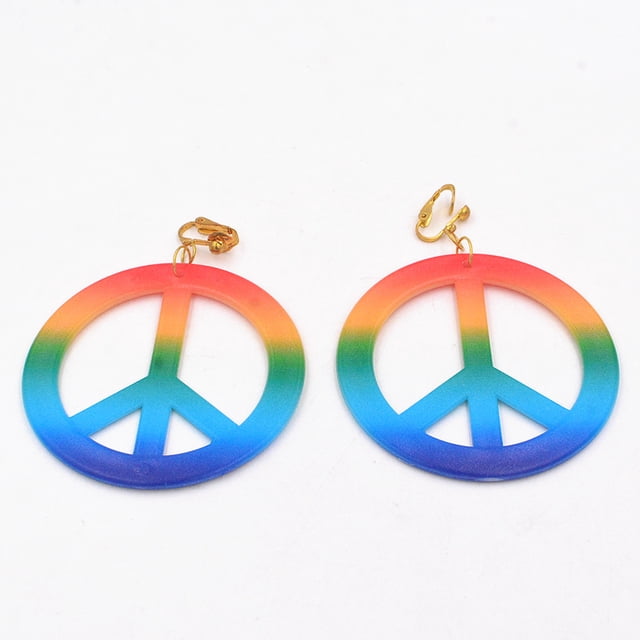 Accesorios para disfraces, amuletos pacíficos, pendientes coloridos para fiesta de Halloween, juego de pendientes para fiesta, tocados