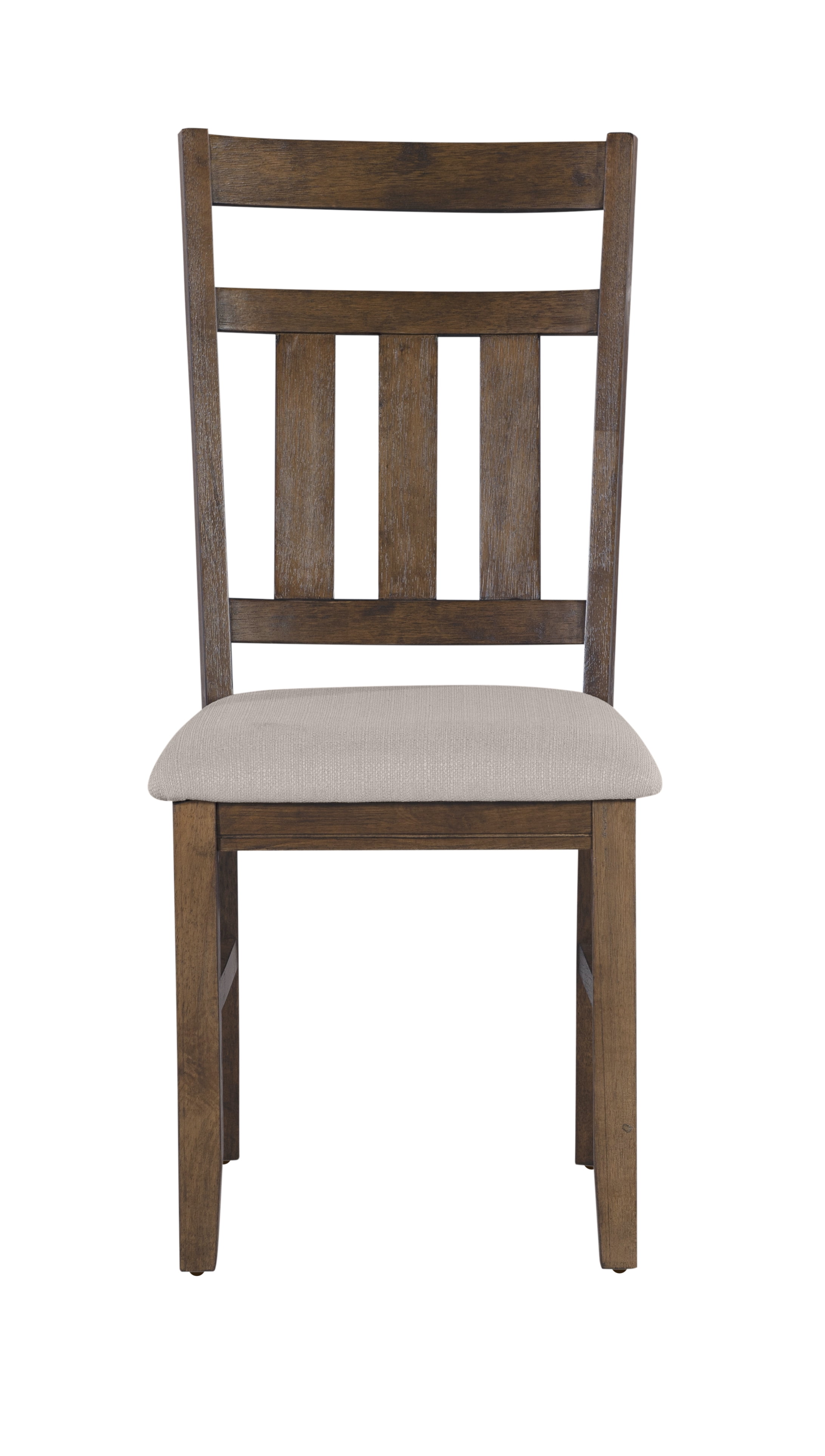Turino Farmhouse 7-Piece Dining Set, Rustic Umber Base with Tan Fabric